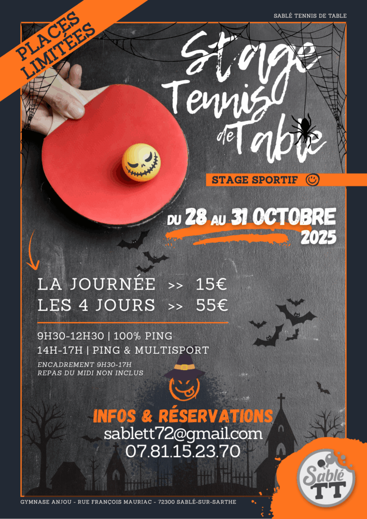 Sablé TT - Stage toussaint 2025