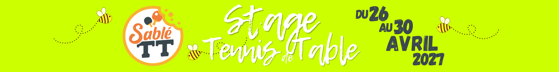 Sablé TT - Stage Printemps 2026 2027 - BANNIERE